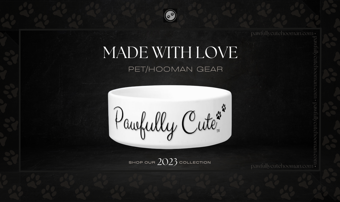 Pawfully Cute Ceramic Signature Pet Bowl! - Pawfully Cute!
