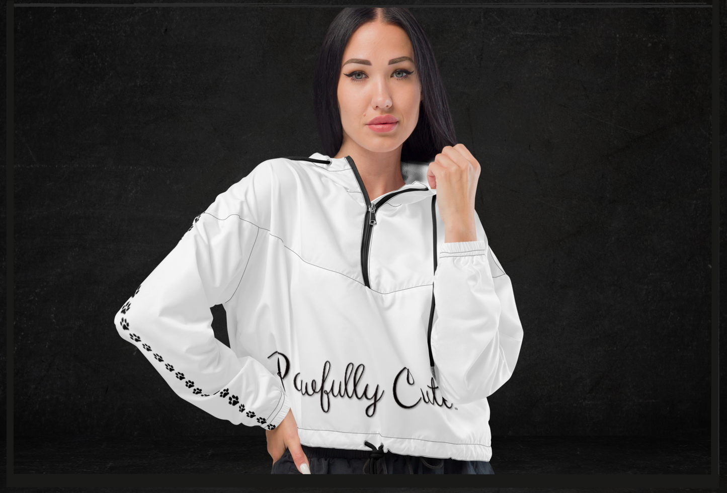 Pawfully Cute Hooman Cropped Windbreaker! - Pawfully Cute!