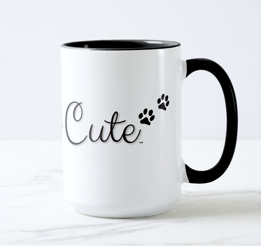 Pawfully Cute Ceramic Mug in Black & White! - Pawfully Cute!